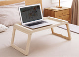 CARLA HOME Multifunction Laptop Bed Desk with foldable legs for Home Office (White) - Low Angle
