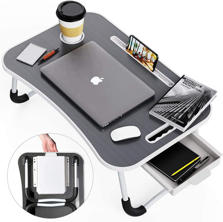 CARLA HOME Laptop Bed Desk with Storage and foldable legs for Adults, Kids & Home Office-1992735285468860416