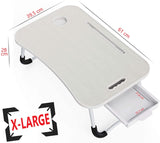 CARLA HOME Laptop Bed Desk with Storage and foldable legs for Adults, Kids & Home Office - Low Angle