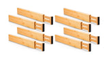 8 Pack Bamboo Adjustable Kitchen Drawer Dividers (Large, 44-55 cm)-1978962241608880128