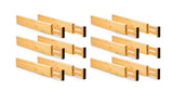 12 Pack Bamboo Adjustable Kitchen Drawer Dividers (Large, 44-55 cm)-1978962241843761152