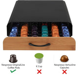 CARLA HOME Coffee Pods Holder Storage Drawer Compatible with 60 Nespresso Pods for Kitchen Storage & Organisation, Nespresso Pod Holder Coffee Machine for Home Storage (Natural)-1992735291076644869
