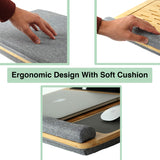 CARLA HOME Bamboo Laptop Lap Desk with Cushion and Angle Adjustable for Office and Home - Side View