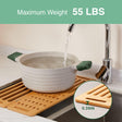 CARLA HOME Foldable Bamboo Dish Drying Rack for Kitchen-1992735281878536193