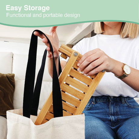 CARLA HOME Portable Bamboo Baby Bottle Drying Rack-1992735281127755783