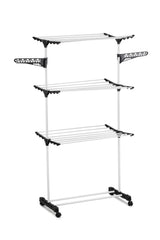 CARLA HOME Folding 3 Tier Clothes Laundry Drying Rack with Stainless Steel Tubes for Indoor & Outdoor Home-1992735292137803777