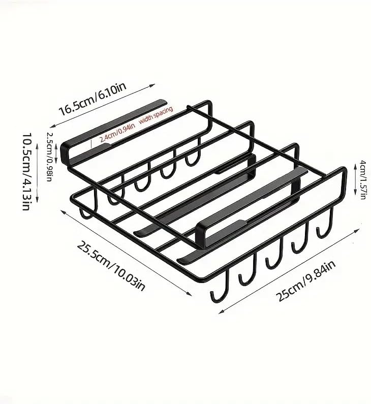 CARLA HOME Multifunctional Under Cabinet Cutting Board Metal Holder Organiser-1992735288446816263