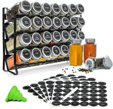CARLA HOME Spice Rack organiser with 28 Spice Jars, Spice Labels, Funnel and Marker for Kitchen Countertop - Extra Image