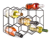 CARLA HOME 14 Bottle Freestanding Modern Metal Countertop Wine Rack Countertop - Extra Image