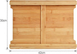 CARLA HOME Chopping Board with with 2 Organiser Stainless Steel Trays Containers-1992735287557623816
