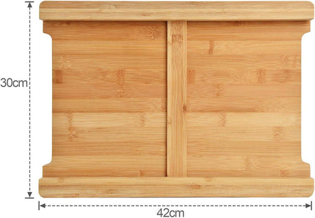 CARLA HOME Chopping Board with with 2 Organiser Stainless Steel Trays Containers-1992735287557623816