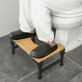 CARLA HOME Bamboo Toilet Stool Foldable and Adjustable Height with Non-Slip Layer for Bathroom-1978962246885314567