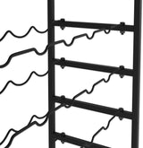 CARLA HOME 6-Tier Freestanding Wine Rack for 30 Bottles with Wood Countertop and Sturdy Metal Frame - Rear View