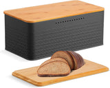 CARLA HOME Bread Bin with Bamboo Lid used as Chopping Board for Kitchen Countertop - Extra Image