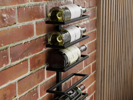 CARLA HOME Metal Wall Mount Wine Rack for Wine Bottles, Liquor, Champagne (Holds 10 Bottles)-1992735283359125506
