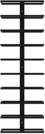 CARLA HOME Metal Wall Mount Wine Rack for Wine Bottles, Liquor, Champagne (Holds 10 Bottles) - 45-Degree Angle