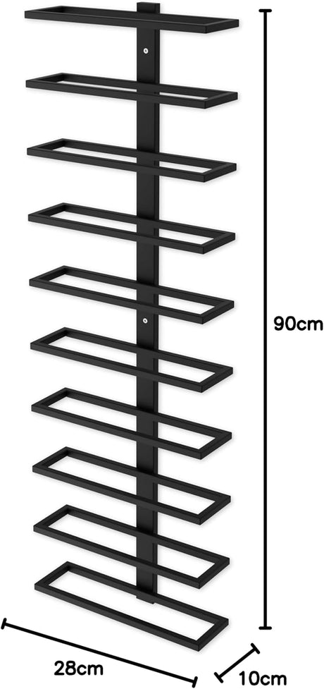 CARLA HOME Metal Wall Mount Wine Rack for Wine Bottles, Liquor, Champagne (Holds 10 Bottles)-1992735283359125512