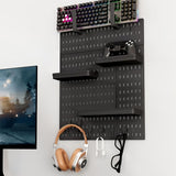 CARLA HOME Pegboard Combination Kit with 4 Pegboards and 18 Accessories Modular Hanging for Wall Organiser - Side View