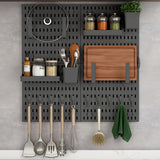 CARLA HOME Pegboard Combination Kit with 4 Pegboards and 18 Accessories Modular Hanging for Wall Organiser - 45-Degree Angle