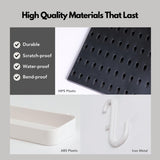 CARLA HOME Pegboard Combination Kit with 4 Pegboards and 18 Accessories Modular Hanging for Wall Organiser - Rear View