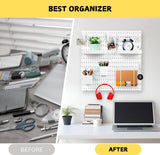 CARLA HOME Pegboard Combination Kit with 4 Pegboards and 18 Accessories Modular Hanging for Wall Organiser-1978962248600784899