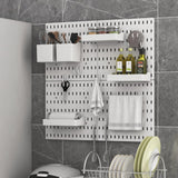 CARLA HOME Pegboard Combination Kit with 4 Pegboards and 18 Accessories Modular Hanging for Wall Organiser - Top-Down View