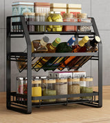 CARLA HOME 3-Tier Detachable Spice Rack Storage Organiser for Kitchen Countertop