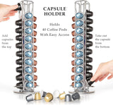 CARLA HOME Coffee Pods Holder Storage Compatible with 40 Nespresso Pods - Top-Down View