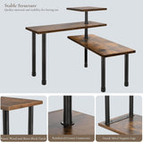 CARLA HOME 3-Tier Wooden Corner Shelf Kitchen Spice Rack Organiser Home Storage & Organisation - Side View