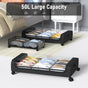 CARLA HOME XXL Under Bed Rolling Storage Containers with 50L Large Capacity and Wheels