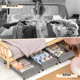 CARLA HOME XXL Under Bed Rolling Storage Containers with 50L Large Capacity and Wheels-1992735284076351493