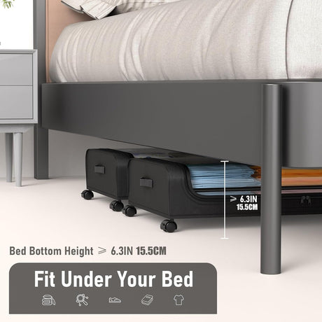 CARLA HOME Set 2 Pcs XXL Under Bed Rolling Storage Containers with 50L Large Capacity and Wheels-1978962251524214790