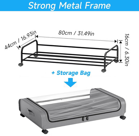 CARLA HOME Set 2 Pcs XXL Under Bed Rolling Storage Containers with 50L Large Capacity and Wheels-1978962251696181250