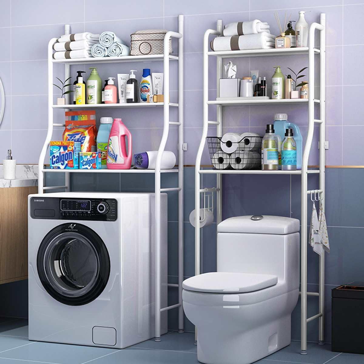 CARLA HOME 3-Tier Over Washing Machine Storage Rack for Laundry Room or Kitchen-1992735285670187013