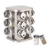 CARLA HOME Rotating Spice Rack Organizer with 20 Glass Jars for Kitchen Countertop - Extra Image