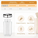 CARLA HOME Rotating Spice Rack Organizer with 20 Glass Jars for Kitchen Countertop - Front View