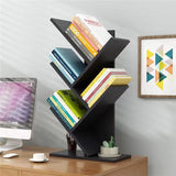 CARLA HOME 5-Tier Tree Bookshelf Storage Rack for Home Office or Bedroom (Black) - Extra Image