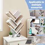 CARLA HOME 5-Tier Tree Bookshelf Storage Rack for Home Office or Bedroom (White)-1992735294960570374
