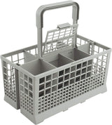 CARLA HOME 8 Slot Universal Dishwasher Cutlery Basket with Handle and Lid which Fits Most Brands (240mm X 135mm X 122mm) - Low Angle