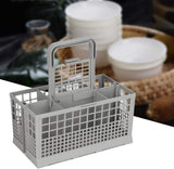 CARLA HOME 8 Slot Universal Dishwasher Cutlery Basket with Handle and Lid which Fits Most Brands (240mm X 135mm X 122mm) - Front View