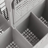 CARLA HOME 8 Slot Universal Dishwasher Cutlery Basket with Handle and Lid which Fits Most Brands (240mm X 135mm X 122mm) - Top-Down View