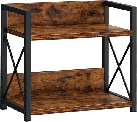 CARLA HOME 2-Tier Countertop Shelf Organizer Rustic Wood Kitchen Spice Rack for Storage, Condiments & Cabinet Organization-1992735286068645888