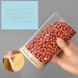CARLA HOME 6 Pack Glass Storage Jars with Bamboo Lids for Kitchen Pantry, Pasta, Snacks, Cookies, Candy & More-1992735290023874568
