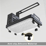 CARLA HOME Kitchen Sink Caddy Organizer with Sponge, Soap & Brush Storage and Rag Rack, Drain Tray & Utensil Holder - 45-Degree Angle