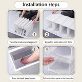 CARLA HOME 6-Tier Stackable Shoe Storage Box Organizer with Clear Door for Closet, Entryway or Cabinet - Low Angle