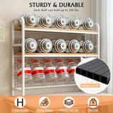 CARLA HOME  2-Tier Metal Desktop Hutch Bookshelf with Grid Panel for Computer Desk and Office Countertop - Side View