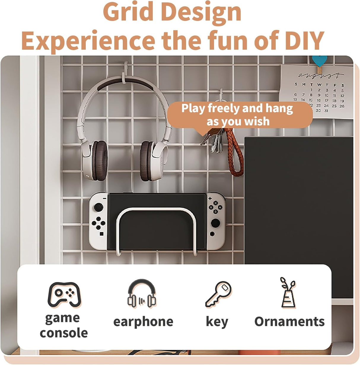 CARLA HOME  2-Tier Metal Desktop Hutch Bookshelf with Grid Panel for Computer Desk and Office Countertop-1992735283170381830