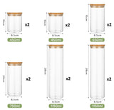 CARLA HOME 12 Pack Glass Storage Jars with Bamboo Lids for Kitchen Pantry, Pasta, Snacks, Cookies, Candy & More