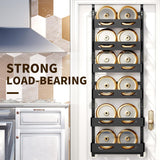 CARLA HOME 6 Tier Over the Door Organizer with Adjustable Metal Pantry Storage Rack and Hanging Baskets for Kitchen and Bathroom - Front View