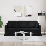 Sofa Black 198 x 78 x 80 cm Velvet